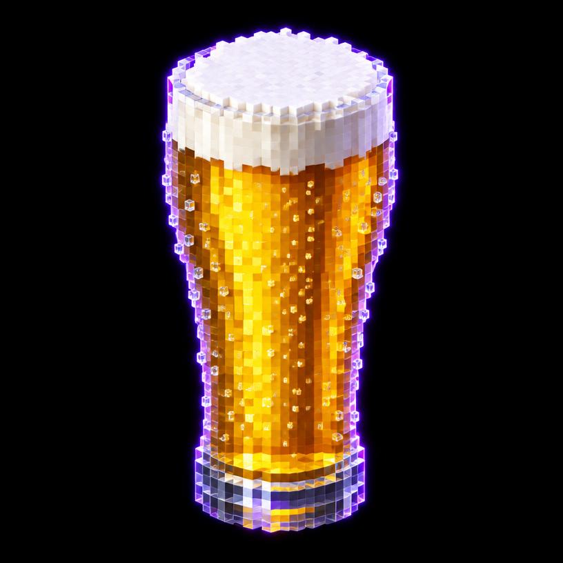 Illustration pixel art : Hell's Pils