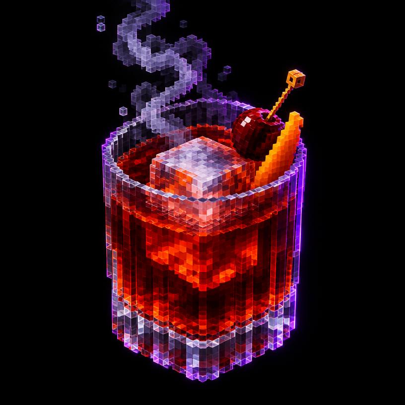 Illustration pixel art : BIB's Negroni
