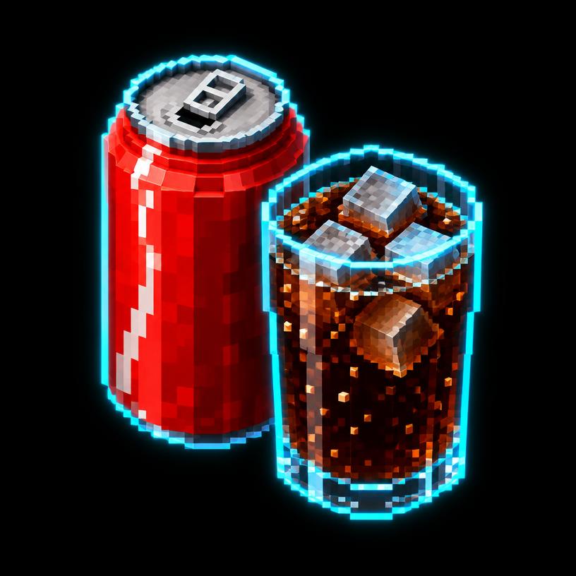 Illustration pixel art : Coca-Cola / Zéro