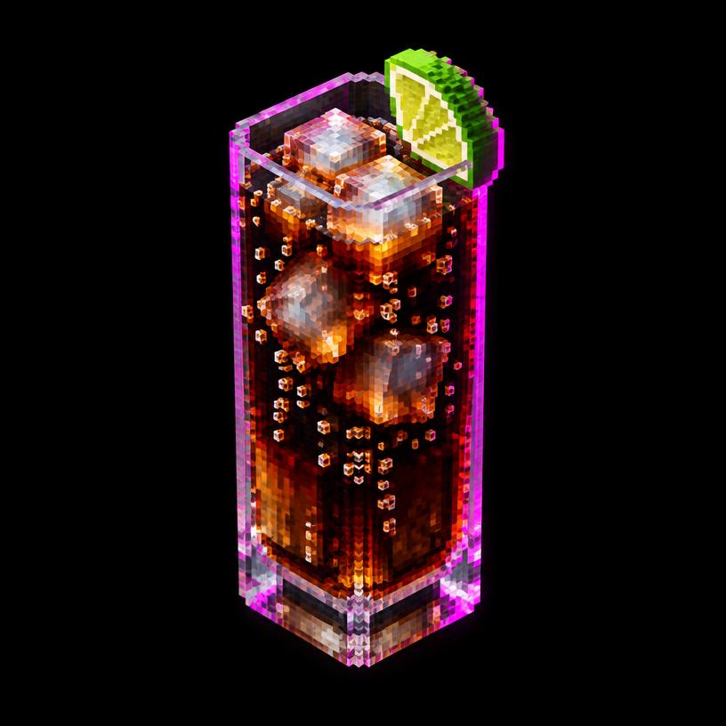 Illustration pixel art : Cuba Libre