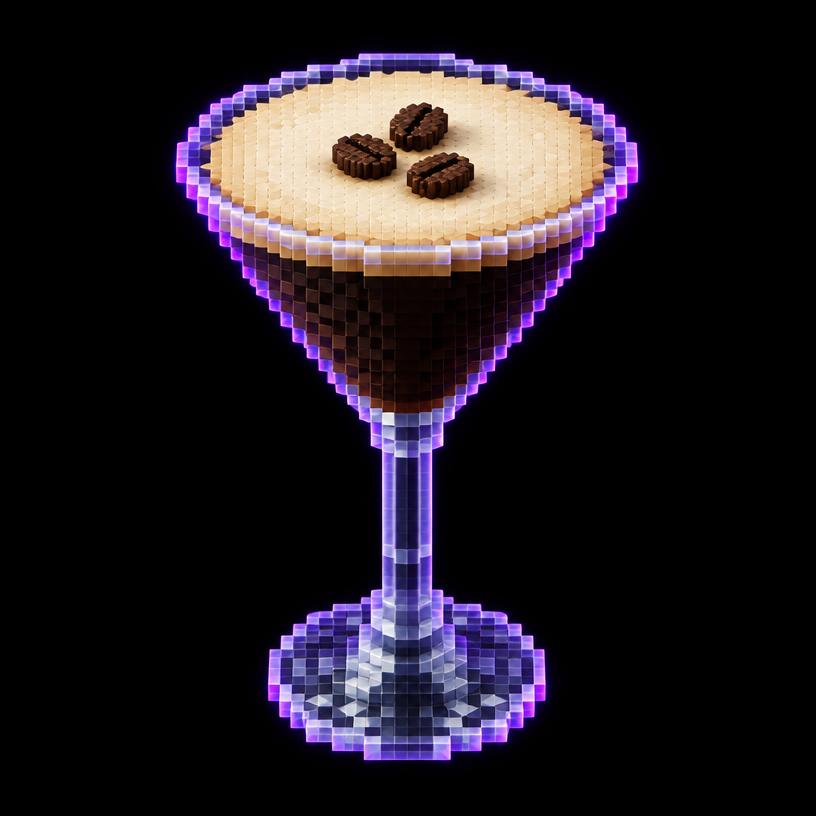 Illustration pixel art : Espresso Martini