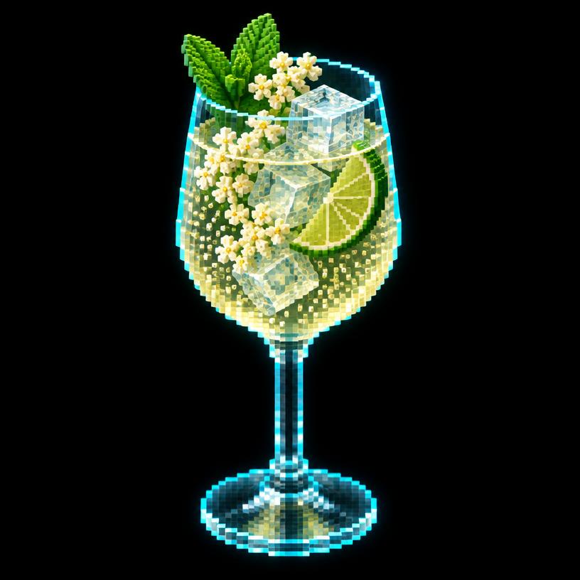 Illustration pixel art : Hugo Spritz
