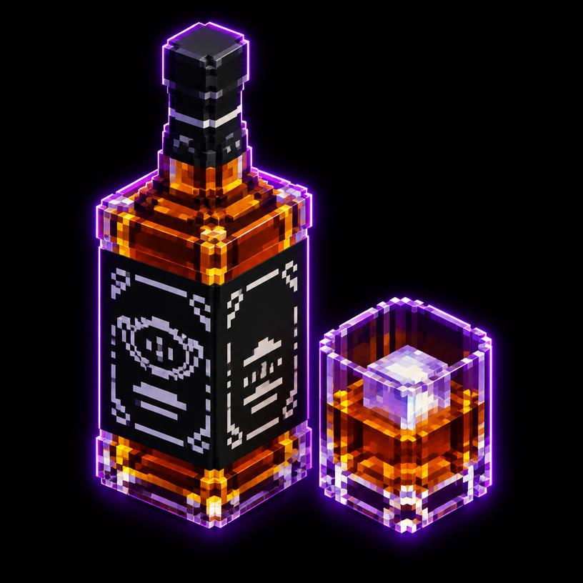Illustration pixel art : Jack Daniel's