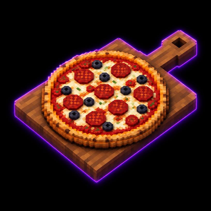 Illustration pixel art : Pizza