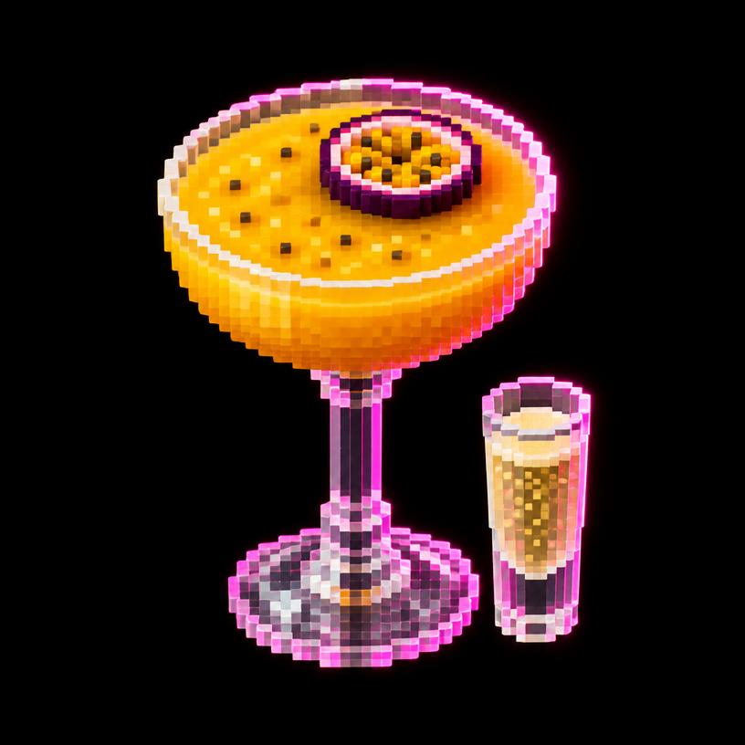 Illustration pixel art : Pornstar Martini